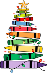 Christmas Pencil Tree Teacher - Christmas Ready to Press DTF Transfer