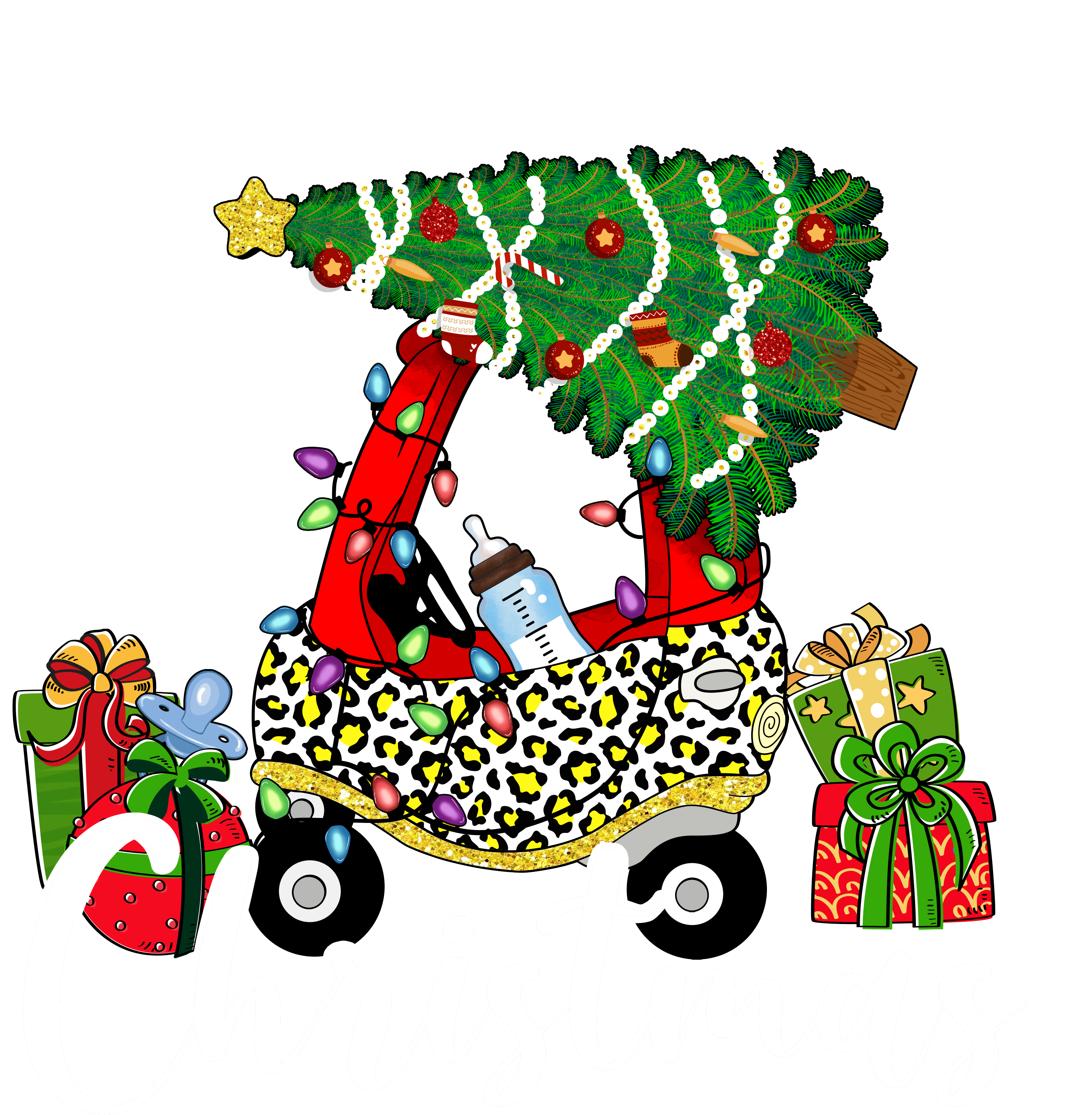 Rollin' Into Christmas - Christmas Ready to Press DTF Transfer