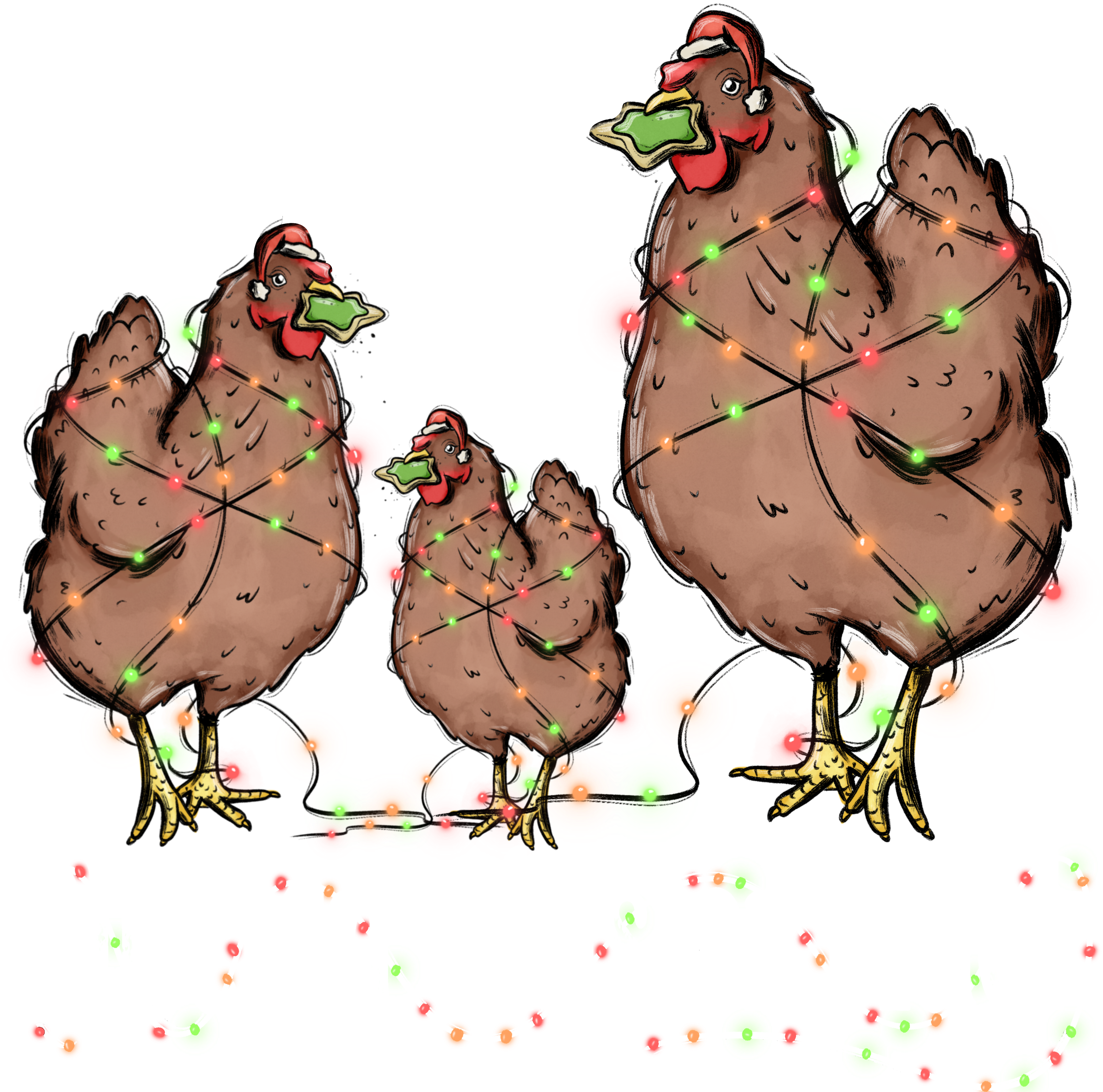 What A Damn Cluckin Fluster Fluck - Christmas Ready to Press DTF Transfer
