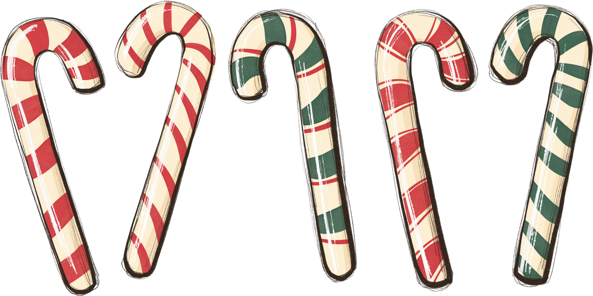 Candy Canes - Christmas Ready to Press DTF Transfer