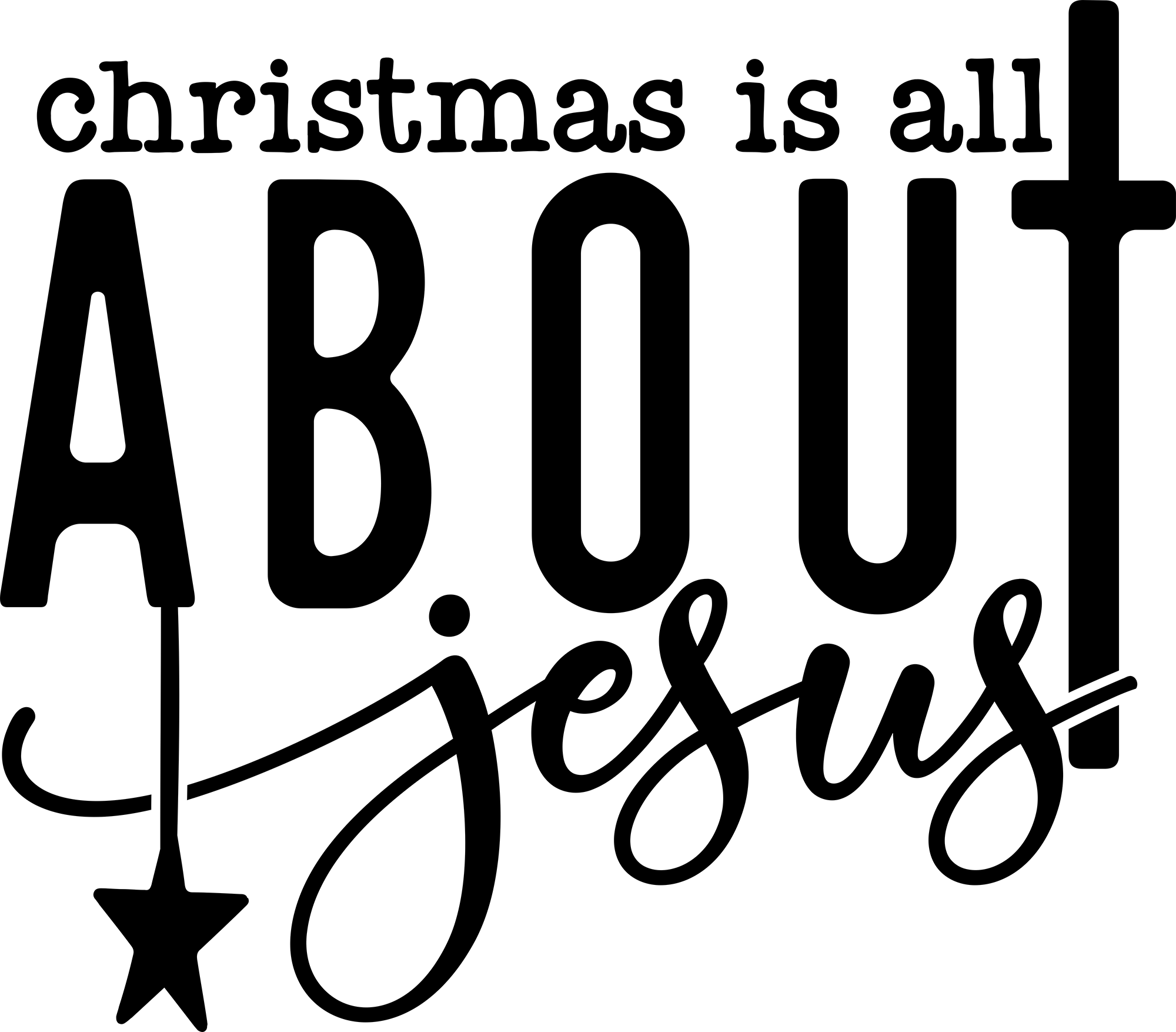 Christmas Is All About Jesus - Christmas Ready to Press DTF Transfer