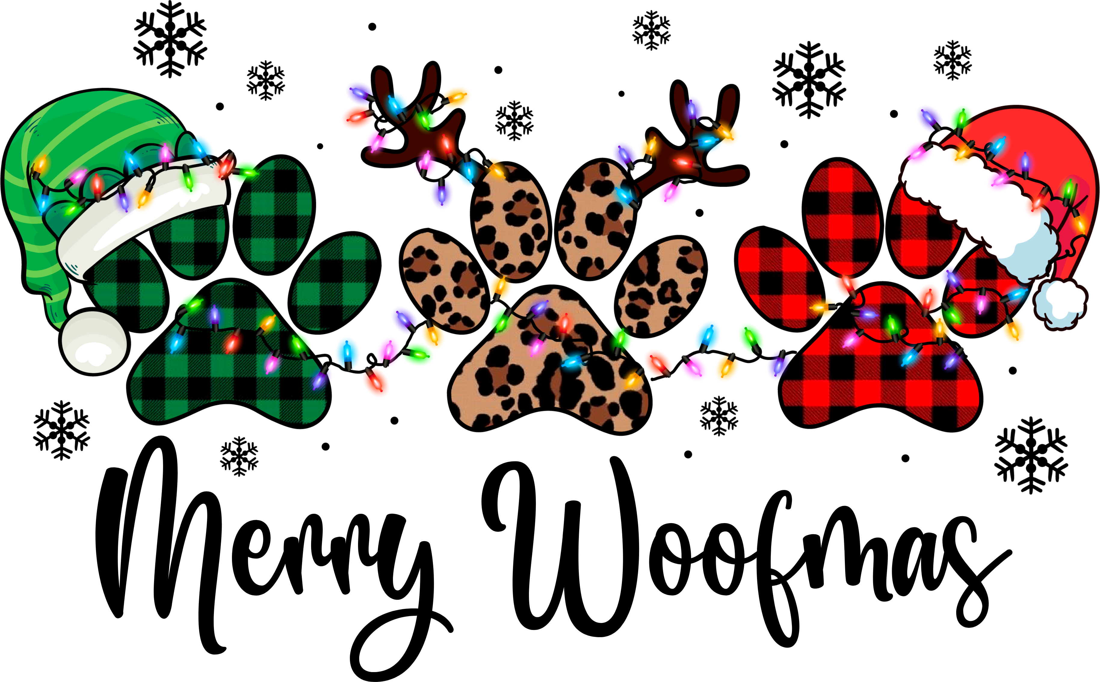 Merry Woofmas - Christmas Ready to Press DTF Transfer