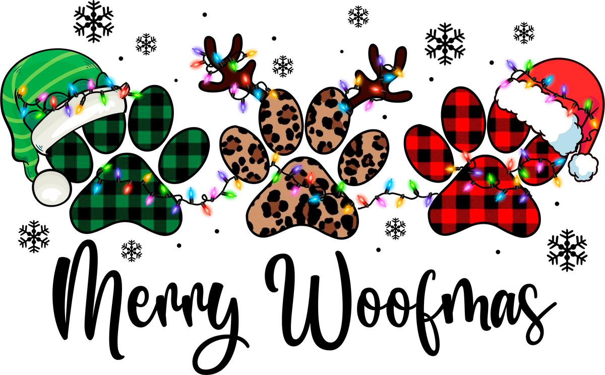 Merry Woofmas - Christmas Ready to Press DTF Transfer