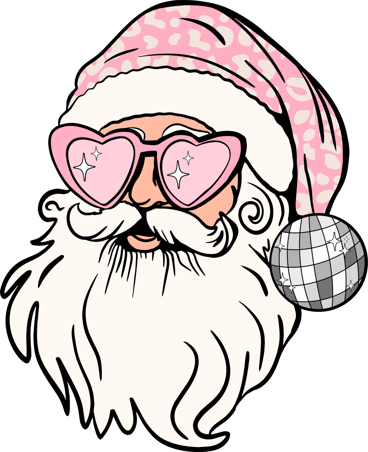 Disco Santa - Christmas Ready to Press DTF Transfer