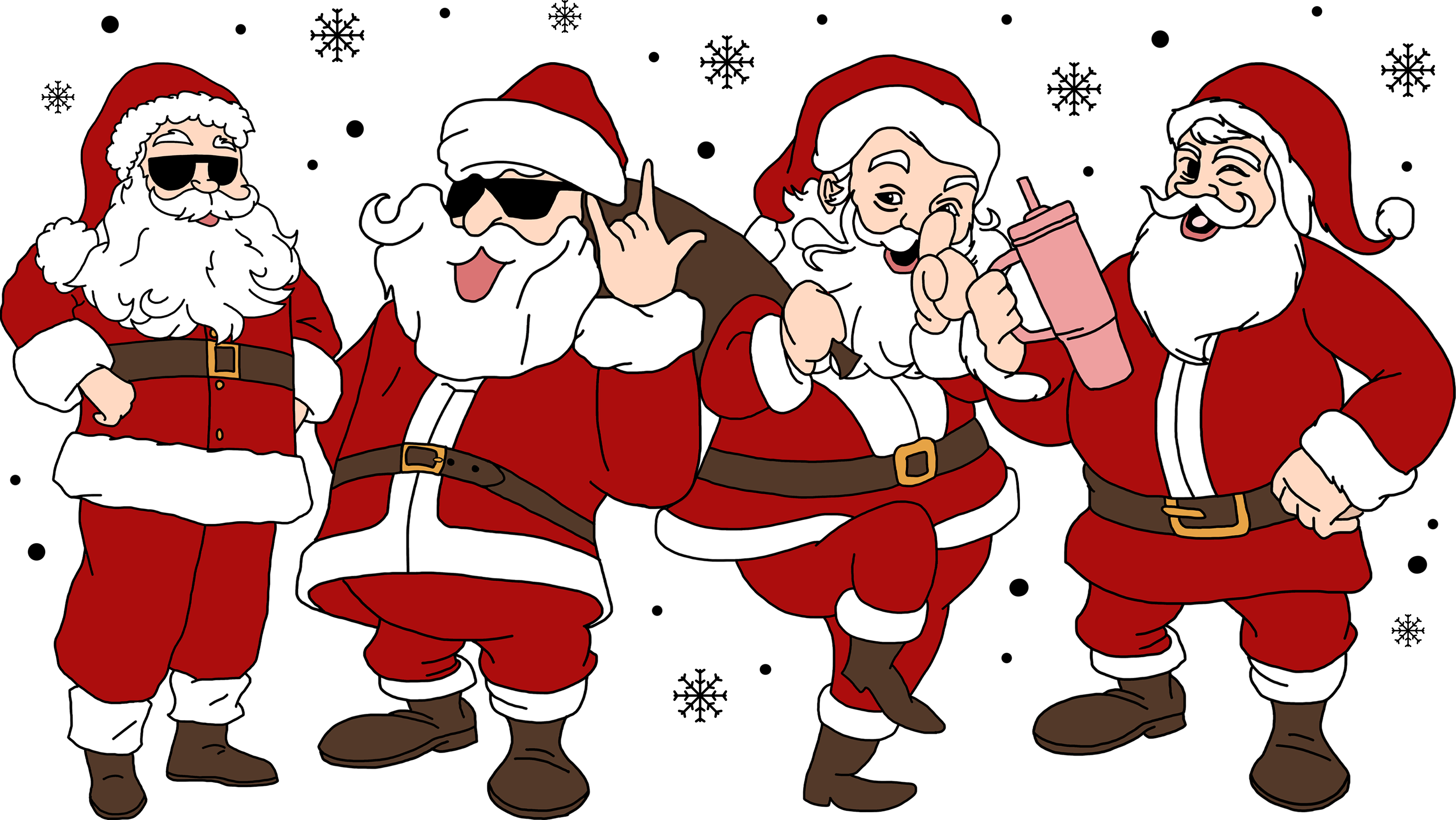 Retro Santa - Christmas Ready to Press DTF Transfer