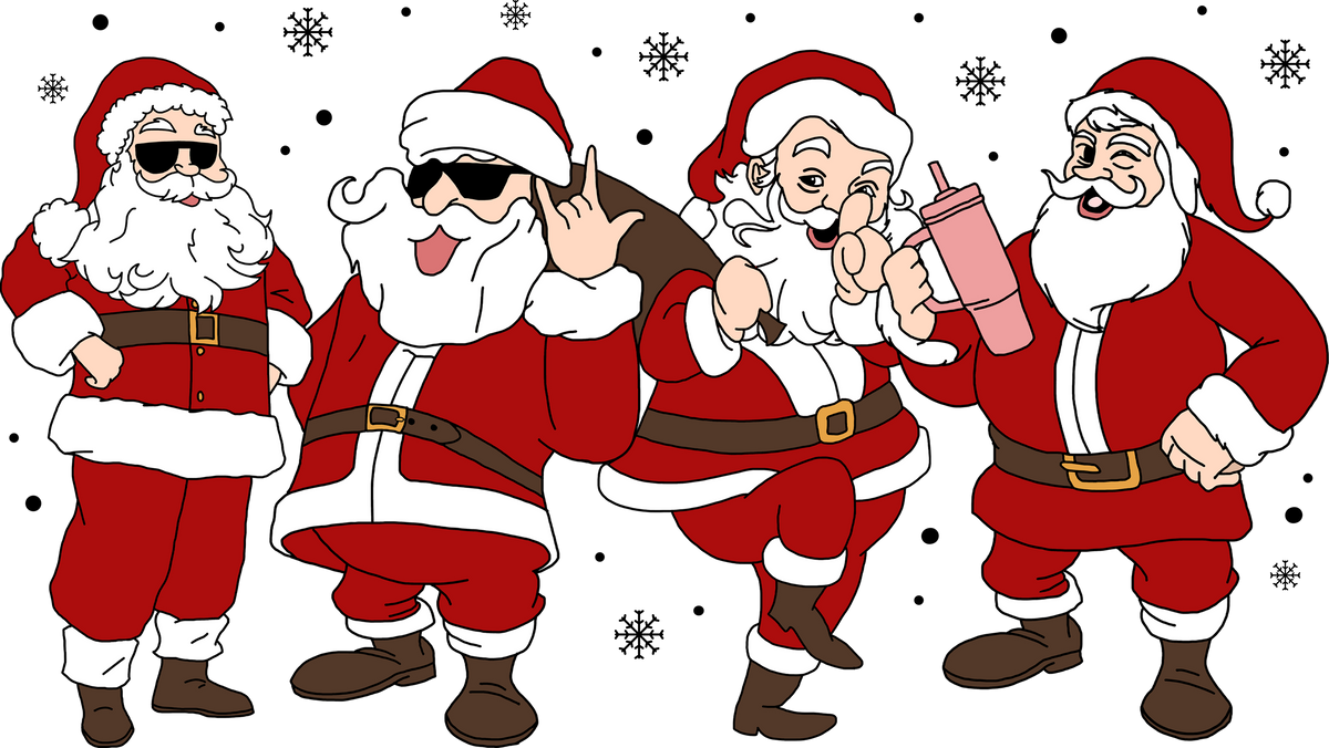 Retro Santa - Christmas Ready to Press DTF Transfer