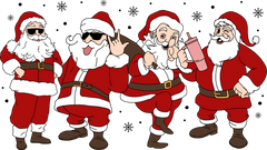 Retro Santa - Christmas Ready to Press DTF Transfer