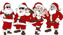 Retro Santa - Christmas Ready to Press DTF Transfer