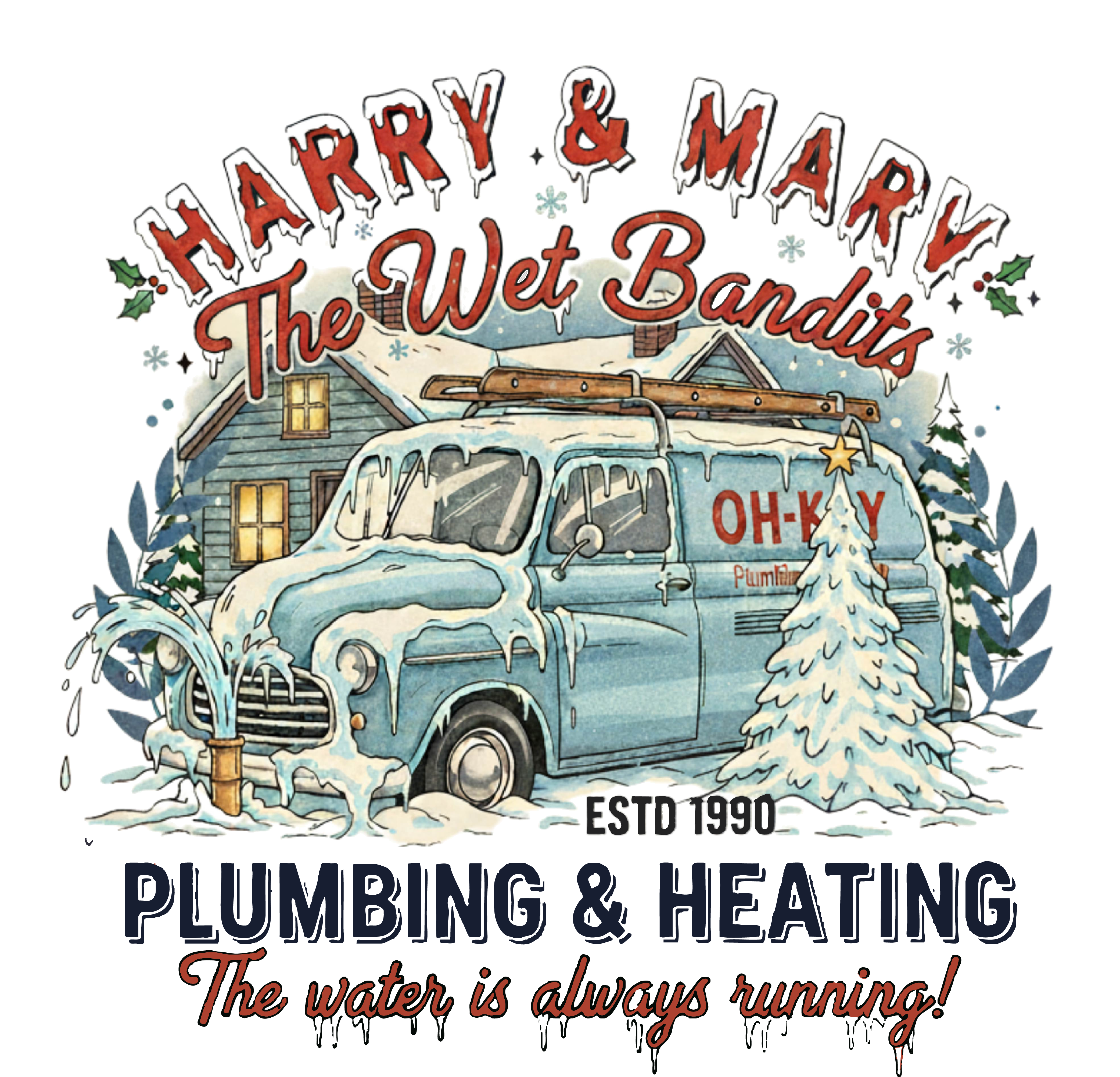 Harry & Marv The Wet Bandits - Christmas Ready to Press DTF Transfer