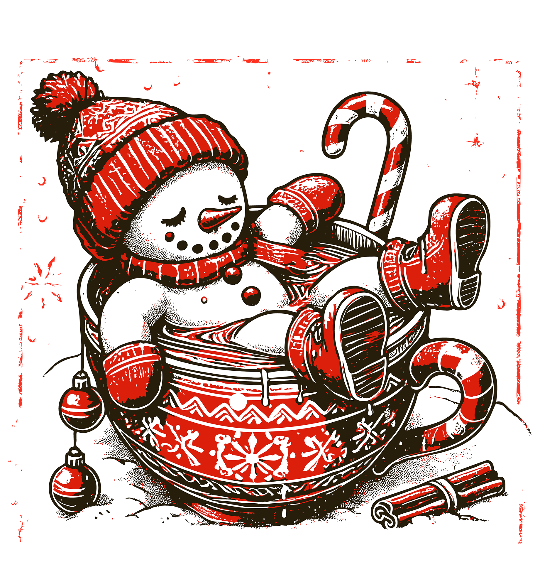 I'm Fine This Is Fine Just Having A Meltdown - Christmas Ready to Press DTF Transfer