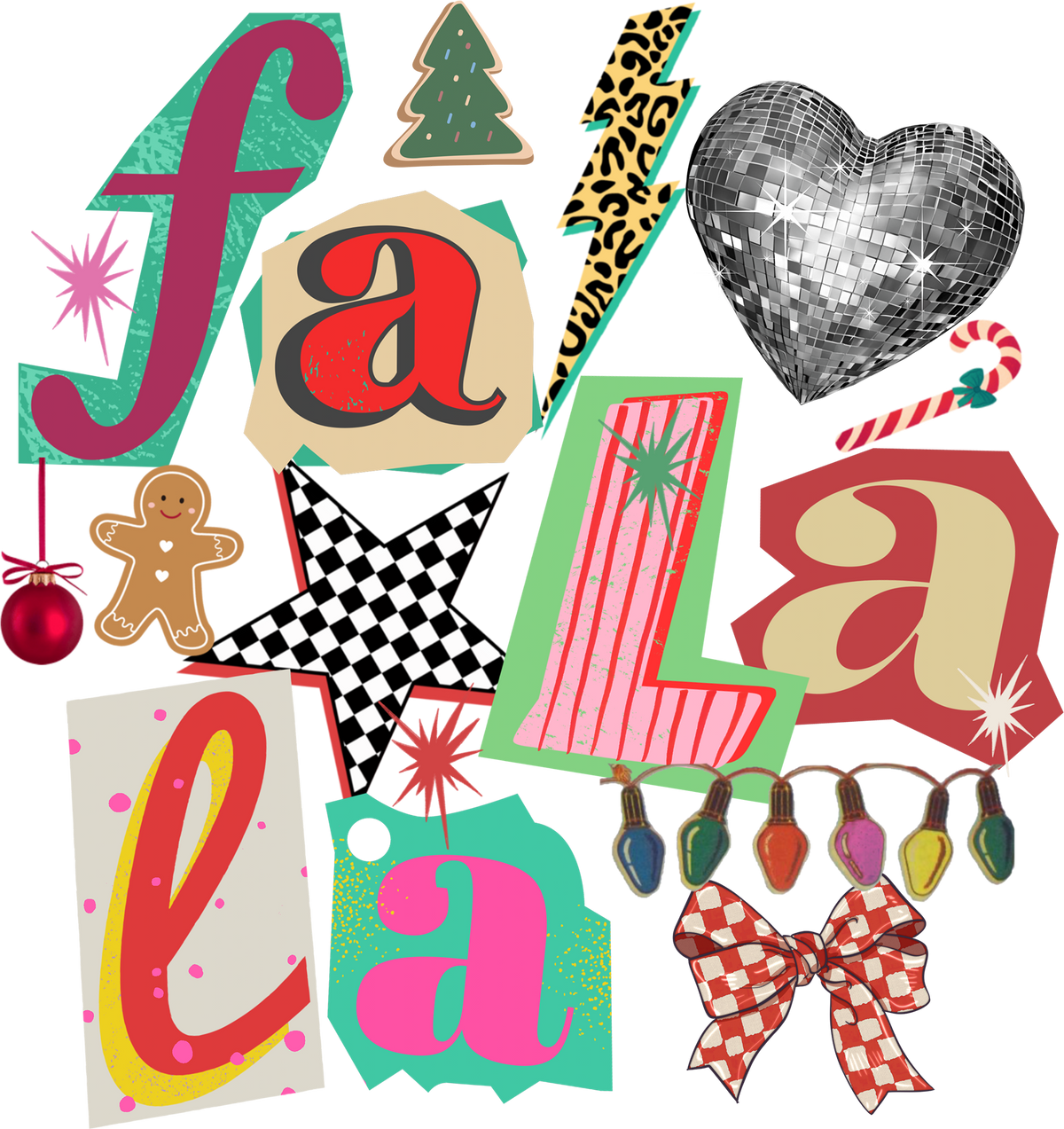 Fa La La Christmas - Christmas Ready to Press DTF Transfer