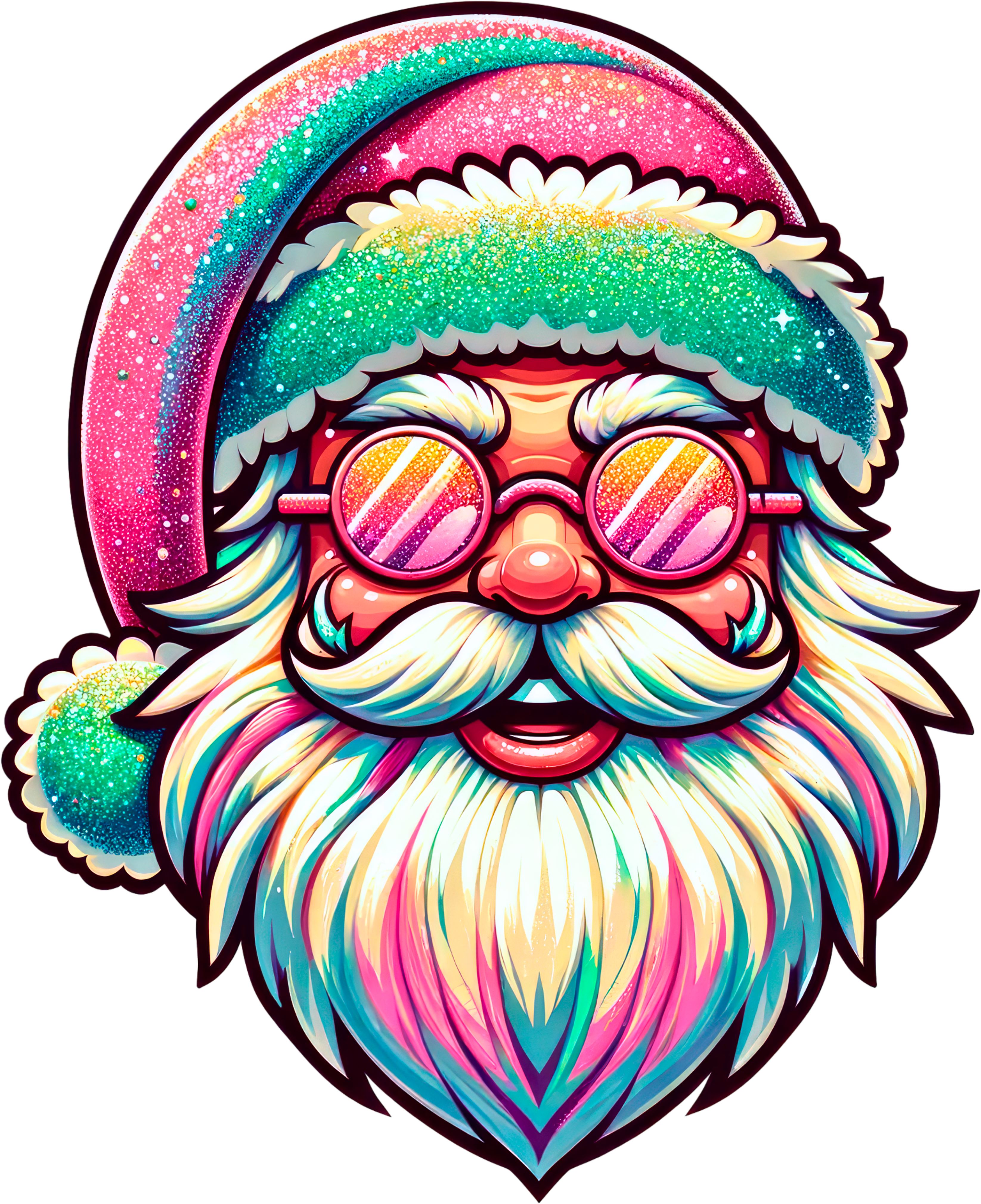 Santa - Christmas Ready to Press DTF Transfer