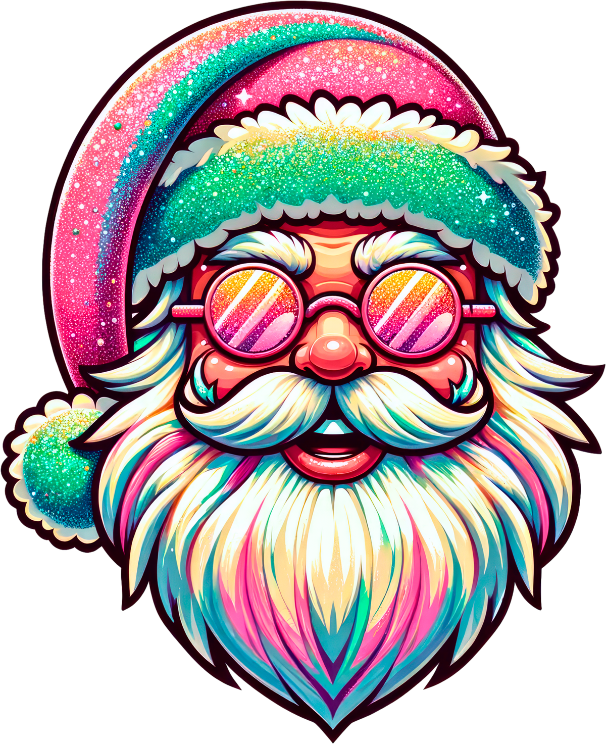 Santa - Christmas Ready to Press DTF Transfer