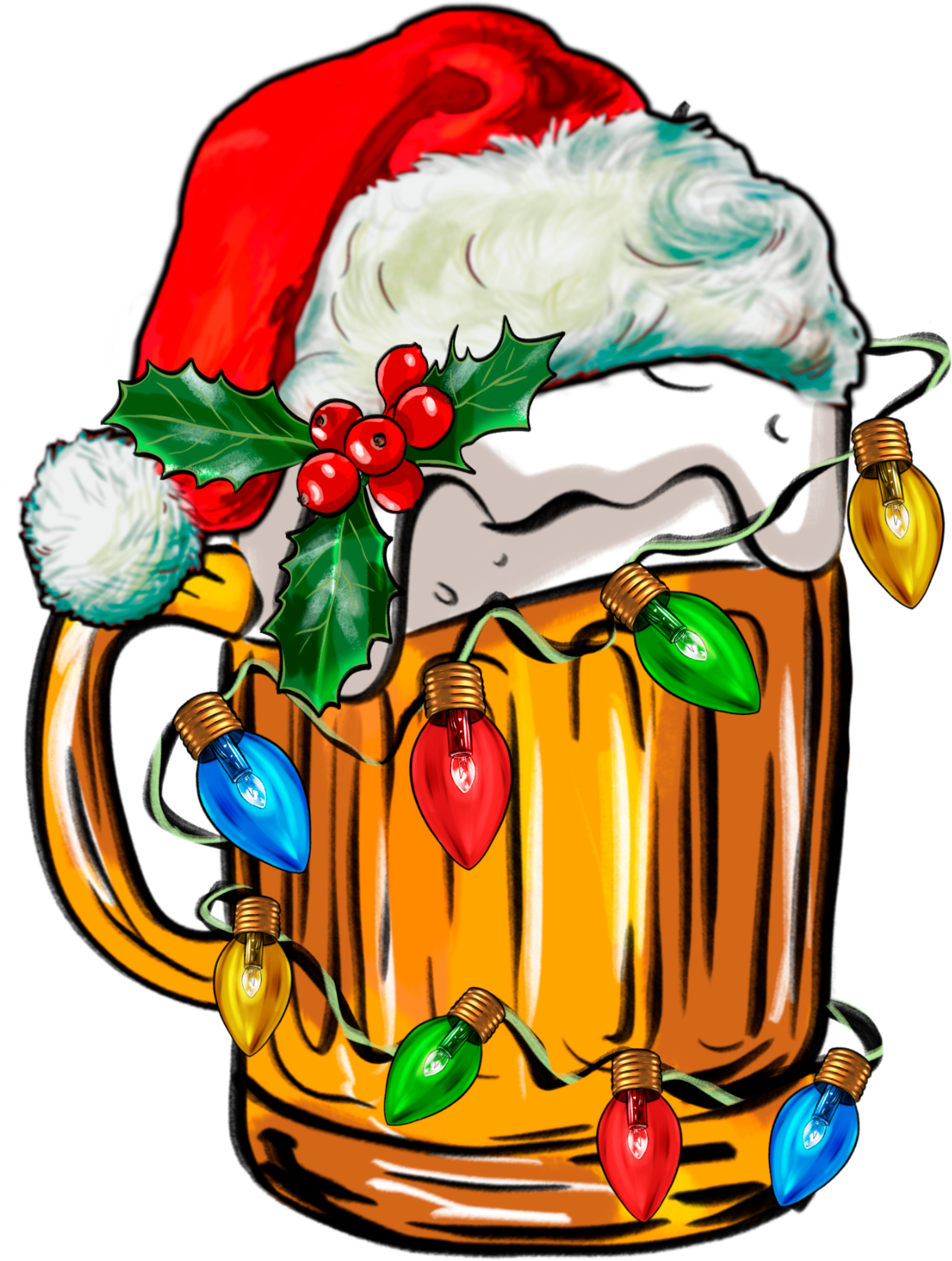 Christmas Beer - Christmas Ready to Press DTF Transfer