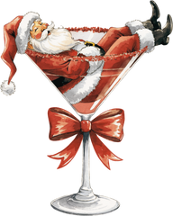Santa Martini - Christmas Ready to Press DTF Transfer