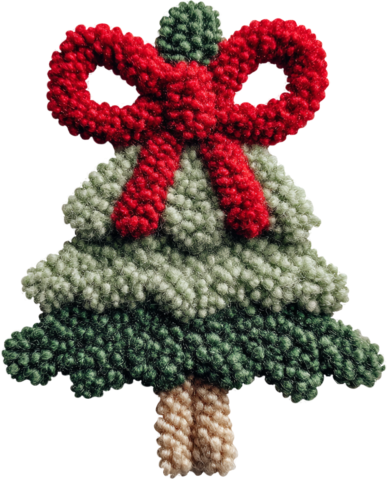 Patchwork Yarn Crochet Christmas Tree - Christmas Ready to Press DTF Transfer