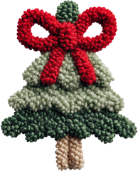 Patchwork Yarn Crochet Christmas Tree - Christmas Ready to Press DTF Transfer