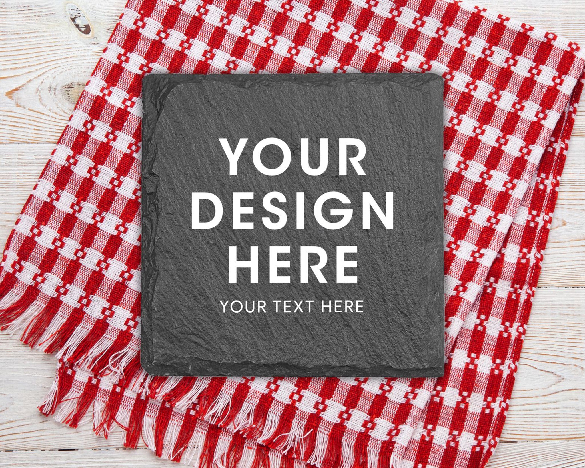 Custom Engraved Slate Coaster (Round or Square)