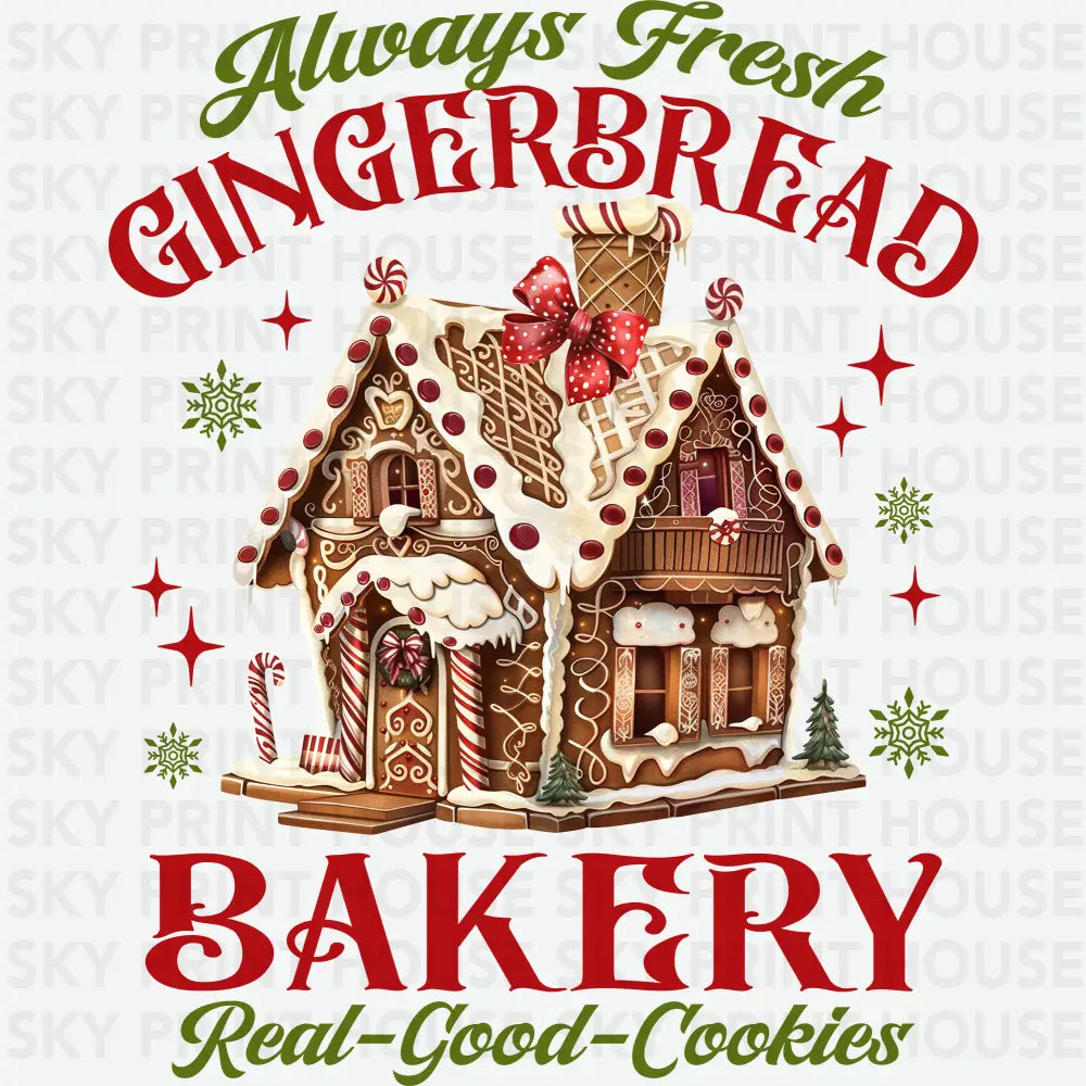 Always Fresh Gingerbread - Christmas Ready to Press DTF Transfer