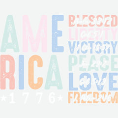 America 1776 4th of July Ready to Press DTF Transfer
