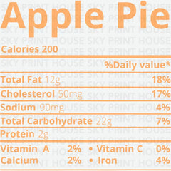 Apple Pie Thanksgiving Ready to Press DTF Transfer