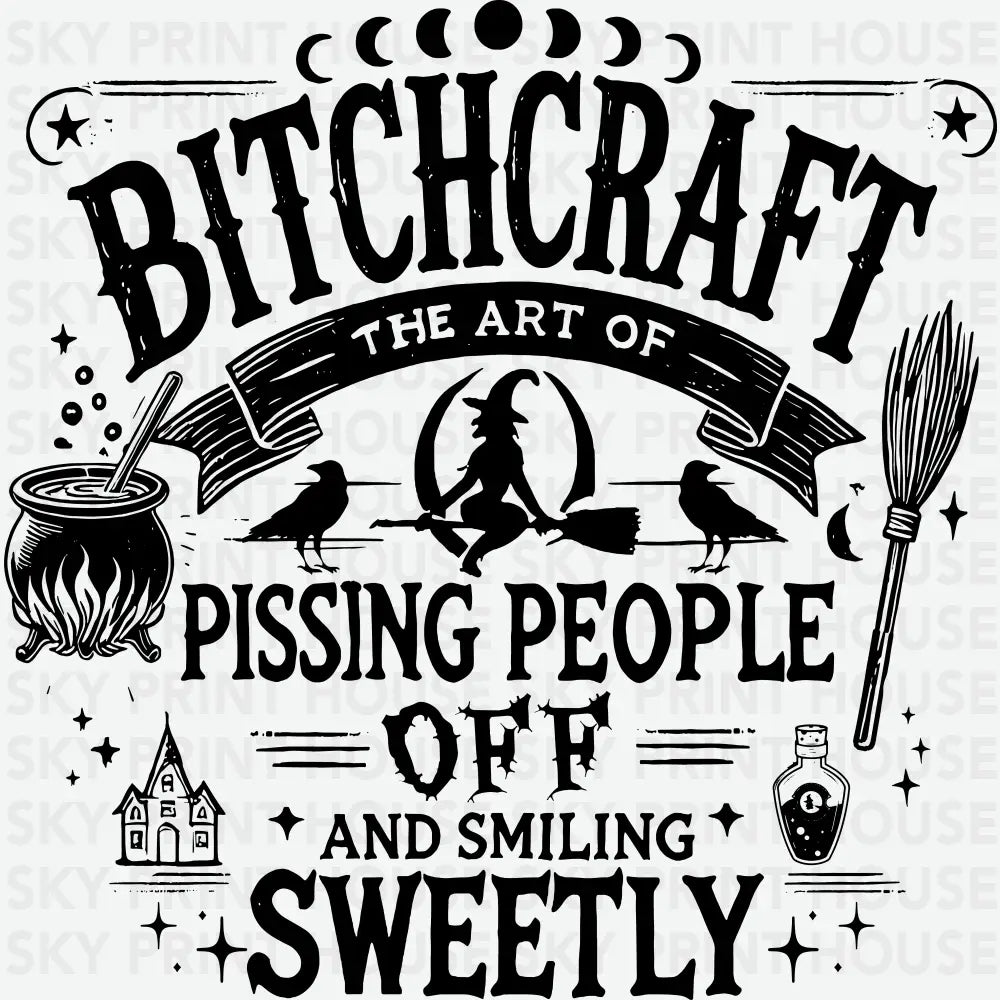 Bitchcraft Halloween Ready to Press DTF Transfer