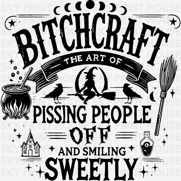 Bitchcraft - Halloween Ready to Press DTF Transfer