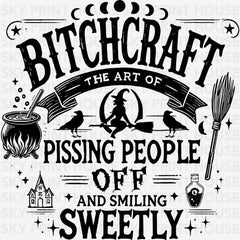 Bitchcraft Halloween Ready to Press DTF Transfer