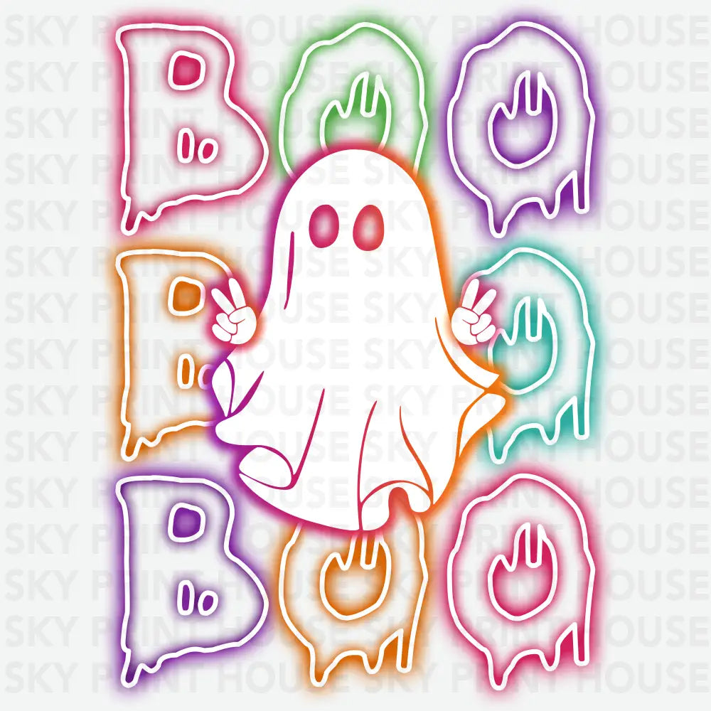 Boo Halloween Ghost - Ready to Press DTF Transfer