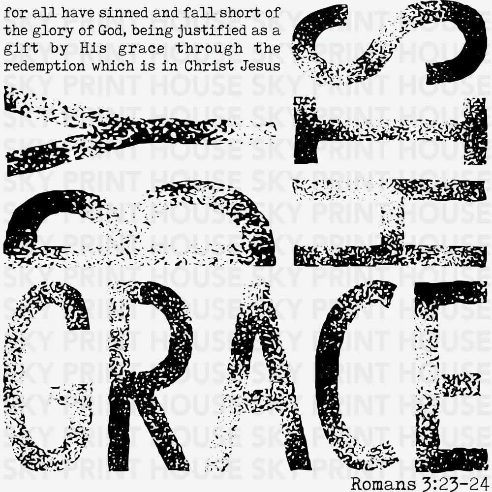 By His Grace Religious Ready to Press DTF Transfer