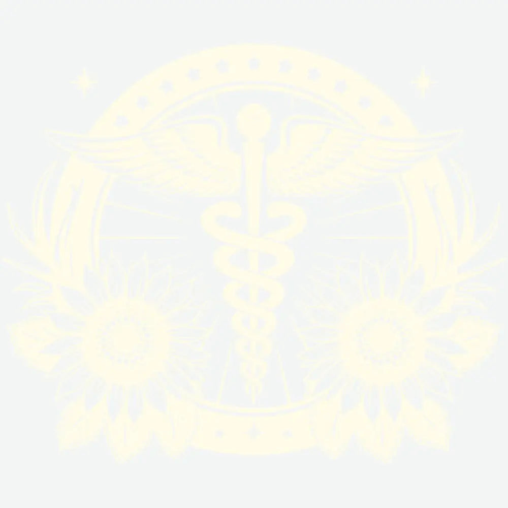 Caduceus Sunflower Nurse Ready to Press DTF Transfer