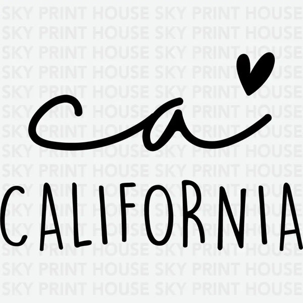 California CA - US States Ready to Press DTF Transfer