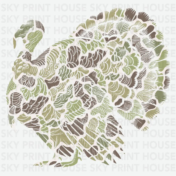 Camo Turkey - Thanksgiving Ready to Press DTF Transfer