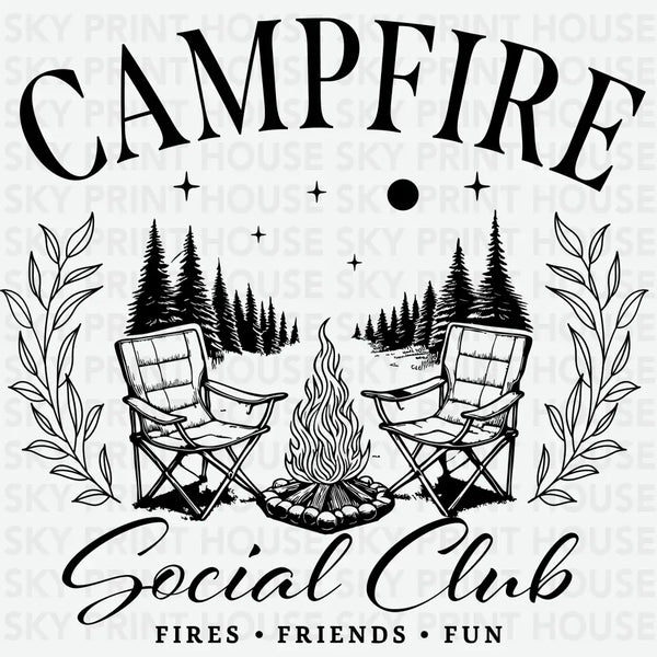 Campfire Social Club - Camping Ready to Press DTF Transfer