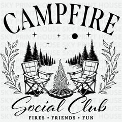 Campfire Social Club Camping Ready to Press DTF Transfer