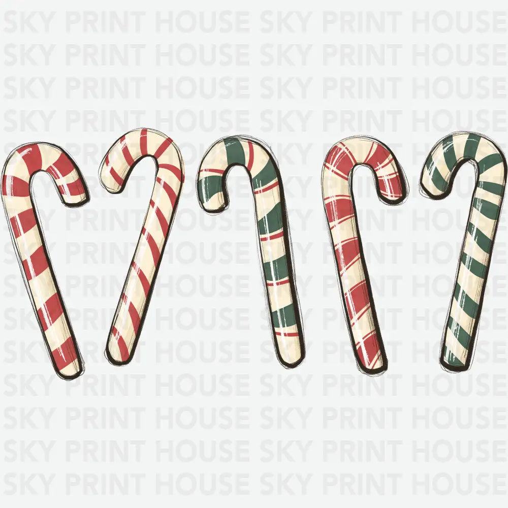 Candy Canes - Christmas Ready to Press DTF Transfer