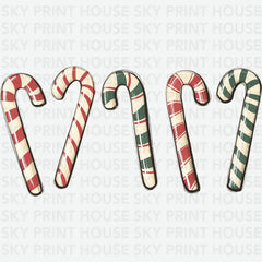 Candy Canes - Christmas Ready to Press DTF Transfer