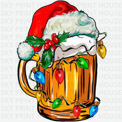 Christmas Beer - Christmas Ready to Press DTF Transfer