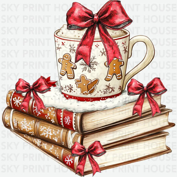 Christmas Books - Christmas Ready to Press DTF Transfer