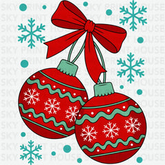 Christmas Bow - Christmas Ready to Press DTF Transfer
