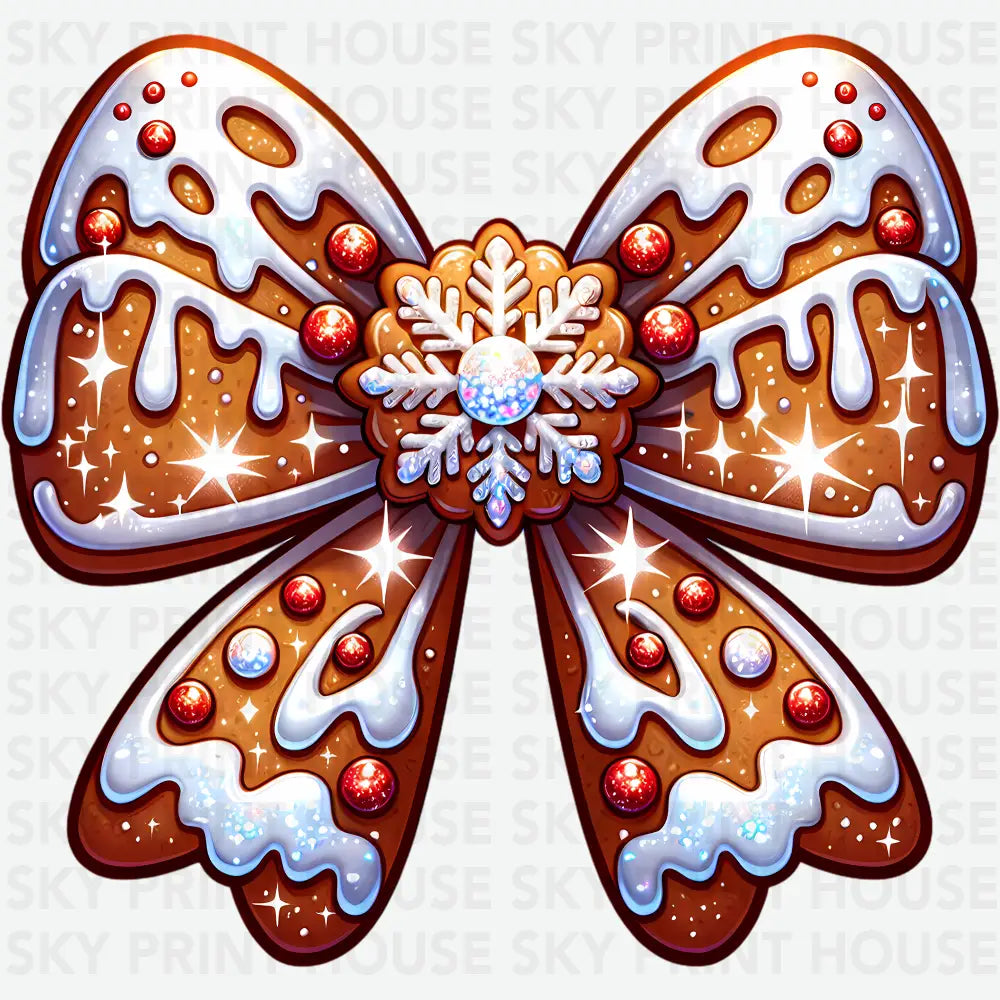Christmas Coquette Bow - Christmas Ready to Press DTF Transfer