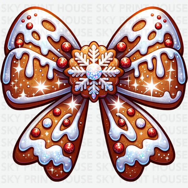 Christmas Coquette Bow - Christmas Ready to Press DTF Transfer