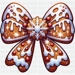 Christmas Coquette Bow - Christmas Ready to Press DTF Transfer
