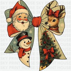 Christmas Coquette Bow - Christmas Ready to Press DTF Transfer