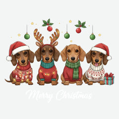 Christmas Dachshund Family - Christmas Ready to Press DTF Transfer