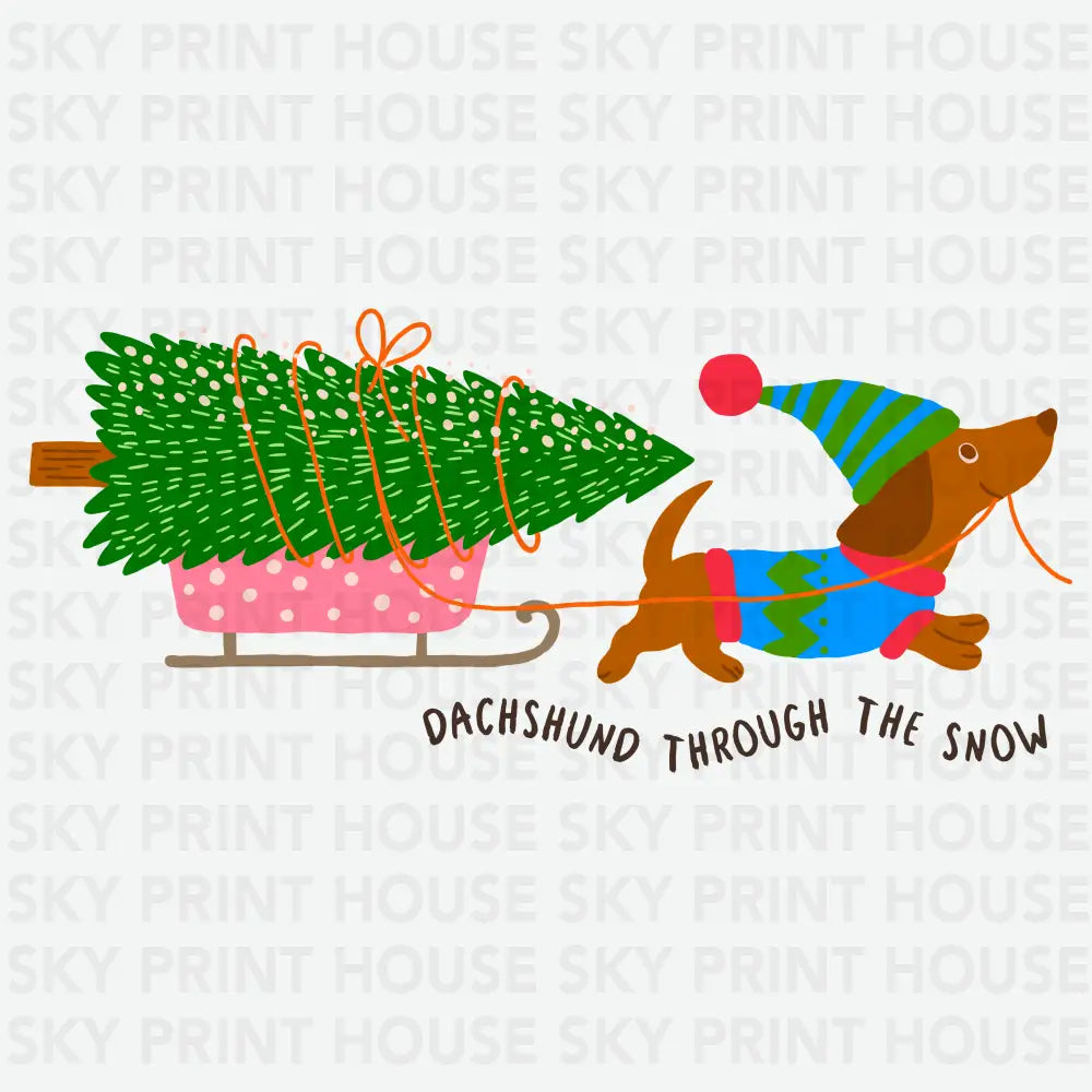 Christmas Dachshund Pun - Christmas Ready to Press DTF Transfer