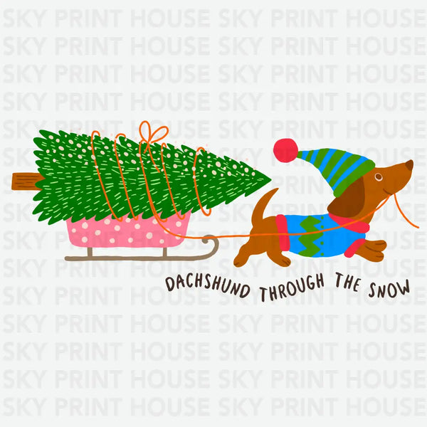 Christmas Dachshund Pun - Christmas Ready to Press DTF Transfer
