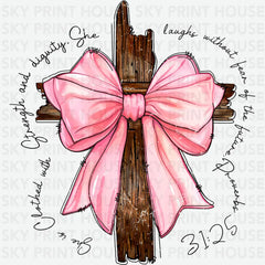 Christmas Faith Inspired Bow - Christmas Ready to Press DTF Transfer