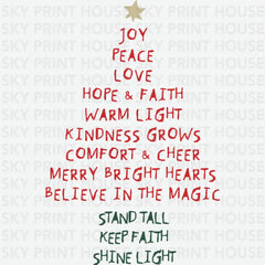 Christmas Festive Tree - Christmas Ready to Press DTF Transfer