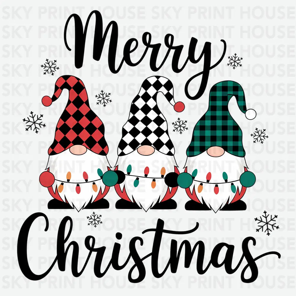 Christmas Gnome Trio - Ready to Press DTF Transfer